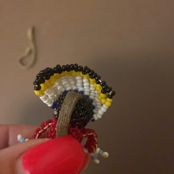 Vintage Zuni handmade bead Chief mini doll keychain pendant collector piece - Picture 6 of 14